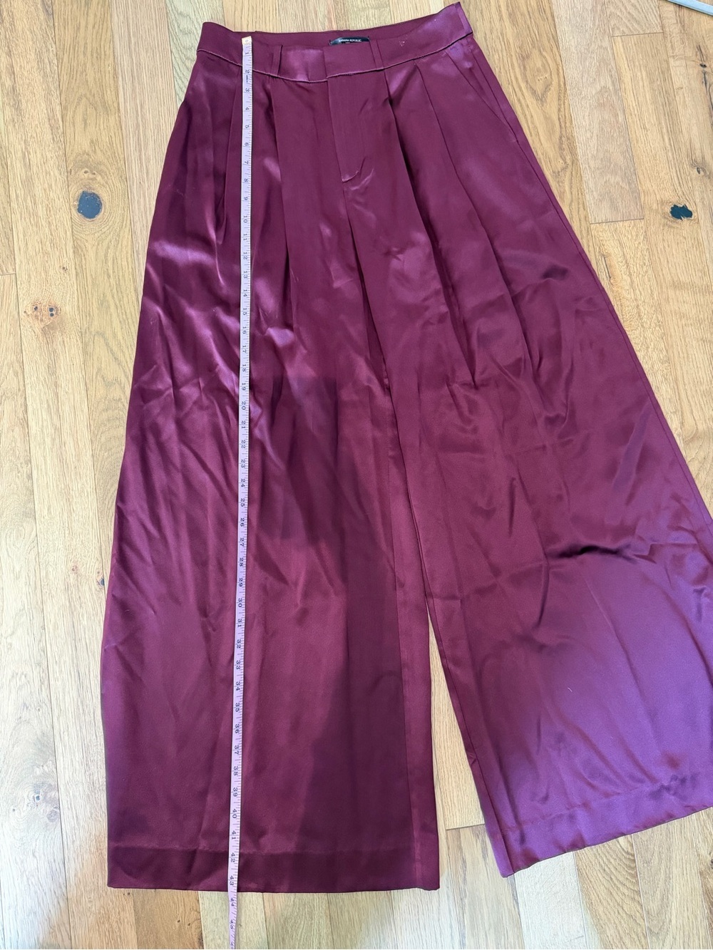 ❤️ Banana Republic Belay Silk Pants Dark Cherry Red Size 6 ❤️ - Picture 10 of 14